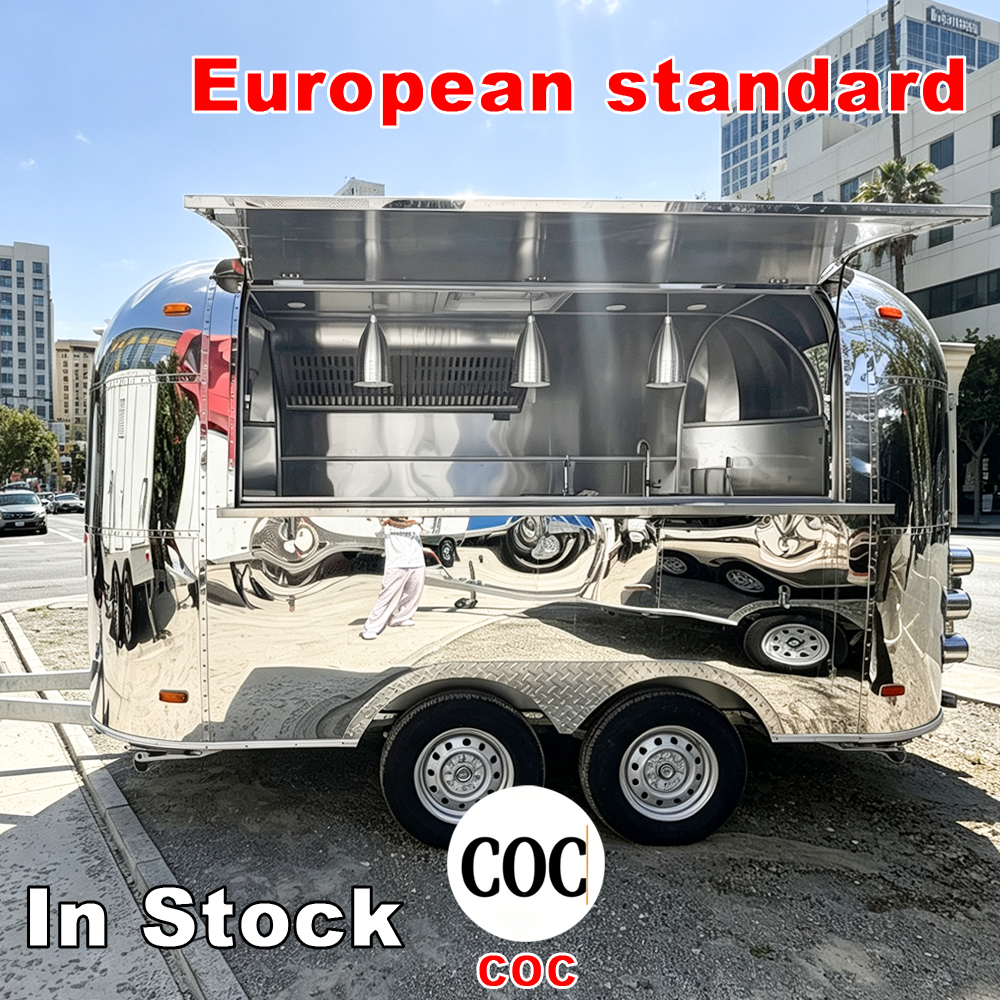 Custom Pizza Mobile Food Trailer Fully Equipped Water System Food Truck Shop Kitchen Equipment Manufacturer