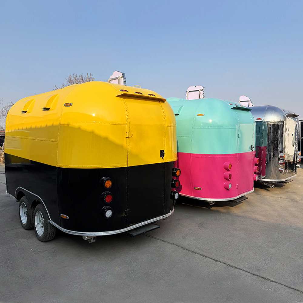 Commercial Mobile Food Trailer Iron Kitchen Rust Resistant 1 Year Warranty Fast Food Truck Steak Coffee Dessert Street Catering