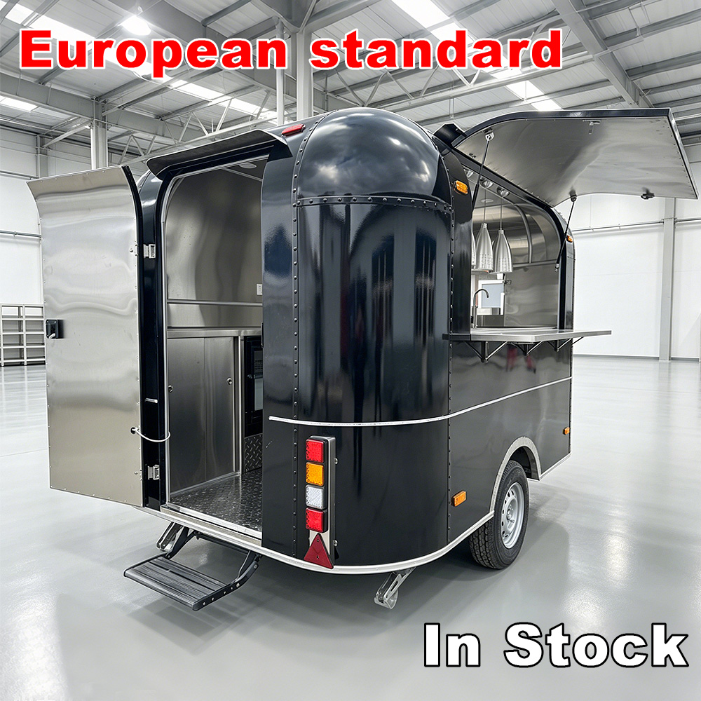 Franchise Ready Fast Food Mobile Food Truck Complete Stainless Steel Kitchen Rust Resistant 1 Year Warranty Serves Steak Coffee