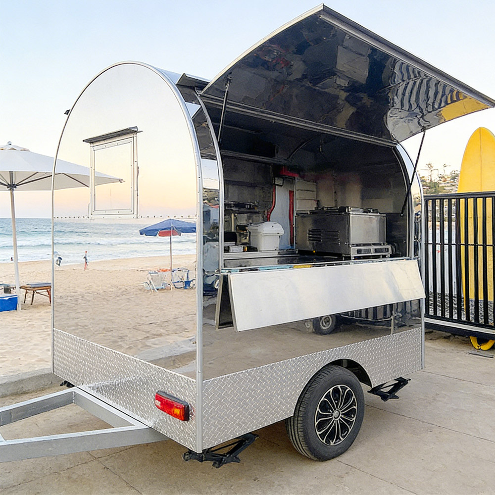 Custom Coffee Mobile Food Trailer Fully Equipped Water System Food Truck Van Kitchen Equipment Manufacturer