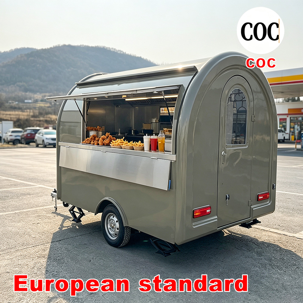 Factory Wholesale Ice Cream Mobile Food Truck Trailer Complete Kitchen Equipment System Cart Catering Trailer for Sale