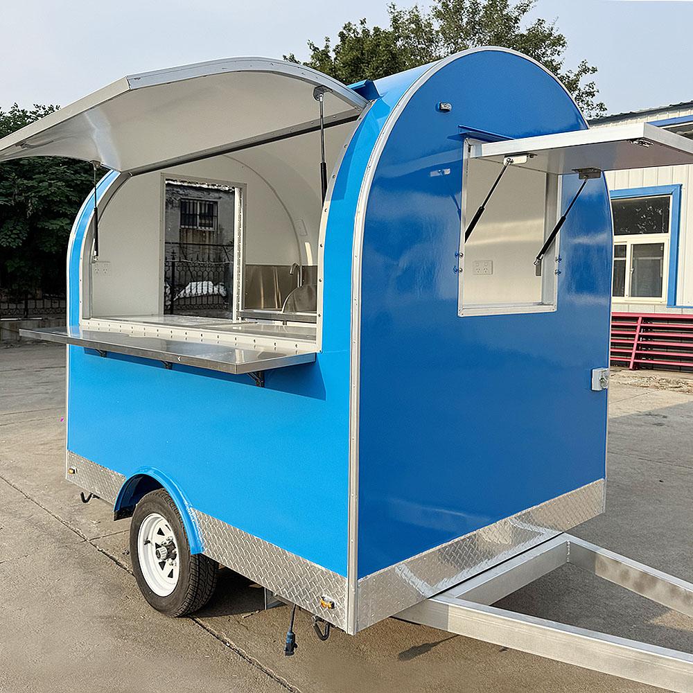 Custom Made Food Vending Trailer Roadside Mobile Fast Food Truck with Complete Cooking Kitchen