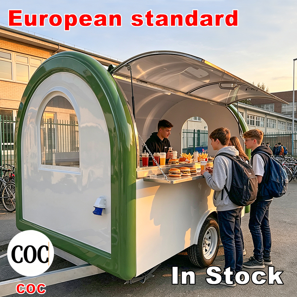 Custom Coffee Mobile Food Trailer Fully Equipped Water System Food Truck Van Kitchen Equipment Manufacturer